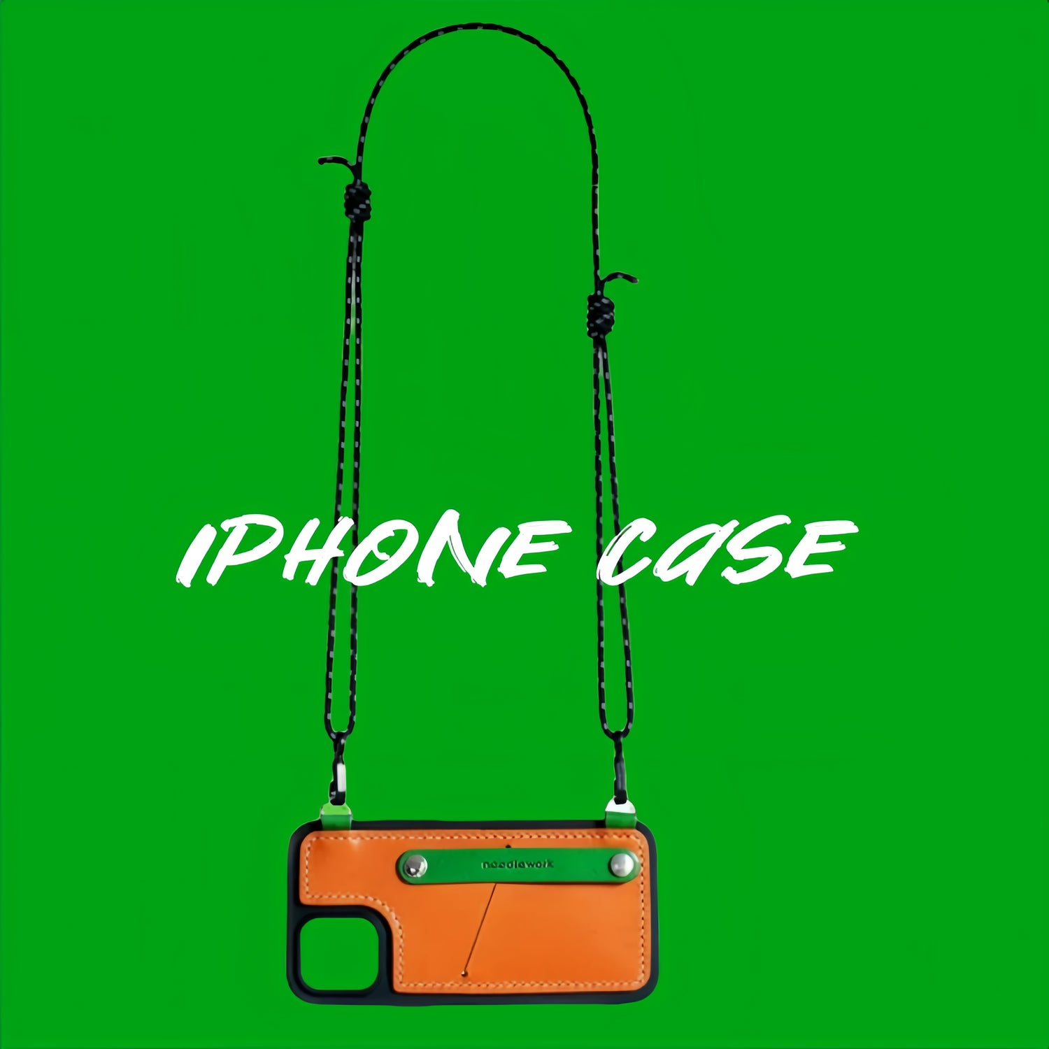 iPhone 14 Case | Leather Strap Crossbody Card