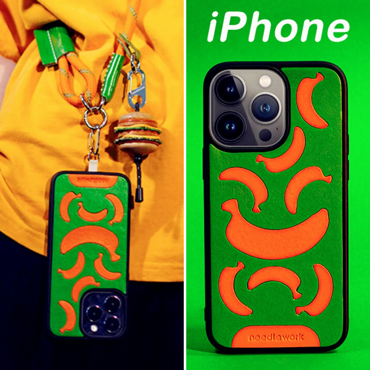 iPhone 16e Case | Hand Made Leather | Banana Design