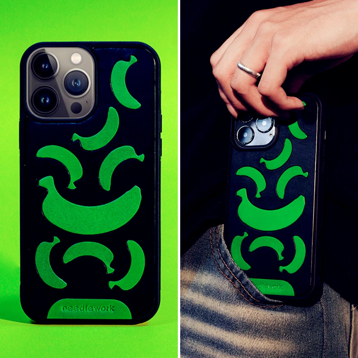 iPhone 16e Case | Hand Made Leather | Banana Design