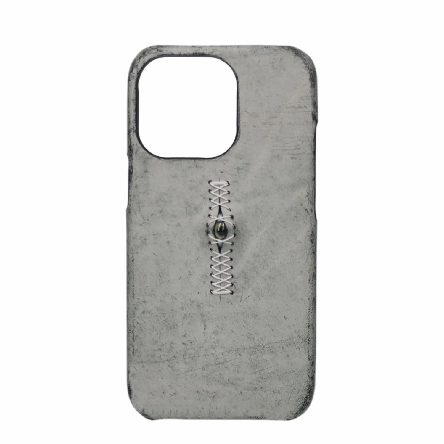 iPhone 12 Pro Max Case | 3D Eye Sutures - Handmade Leather