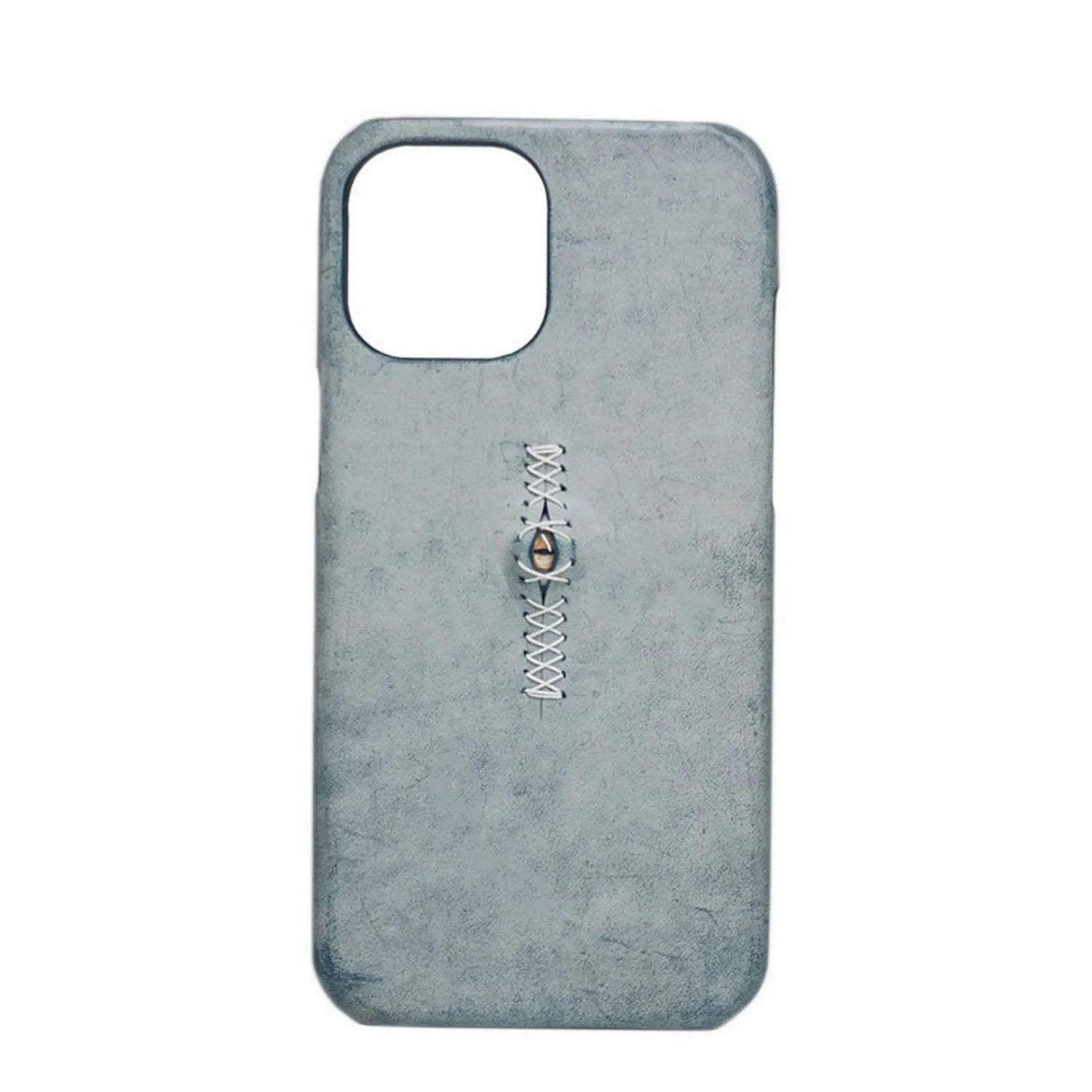 iPhone 12 Pro Max Case | 3D Eye Sutures - Handmade Leather