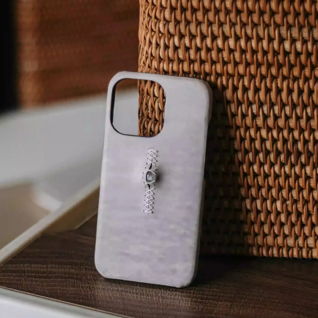 iPhone 12 Pro Max Case | 3D Eye Sutures - Handmade Leather