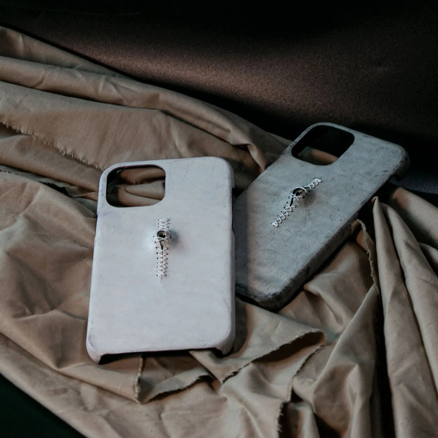 iPhone 12 Pro Max Case | 3D Eye Sutures - Handmade Leather