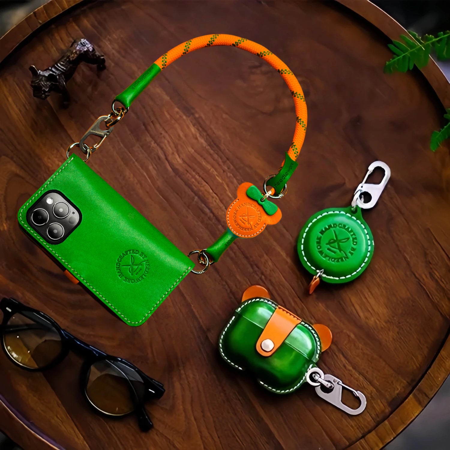 iPhone 16 Case | Leather Strap Flip Wallet