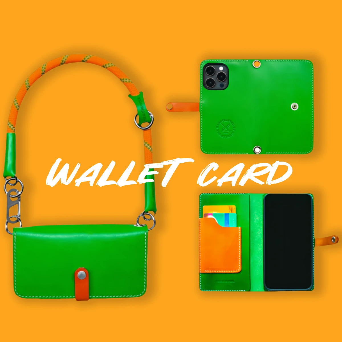 iPhone 16 Case | Leather Strap Flip Wallet