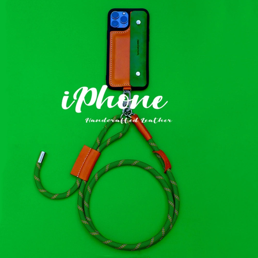 iPhone 16 Plus Case | Leather Strap Card Wallet