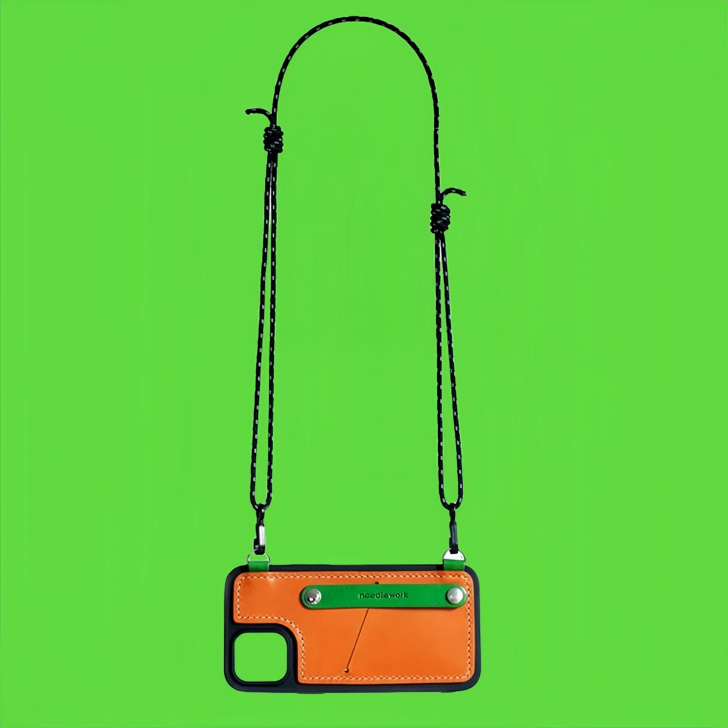 iPhone 14 Case | Leather Strap Crossbody Card