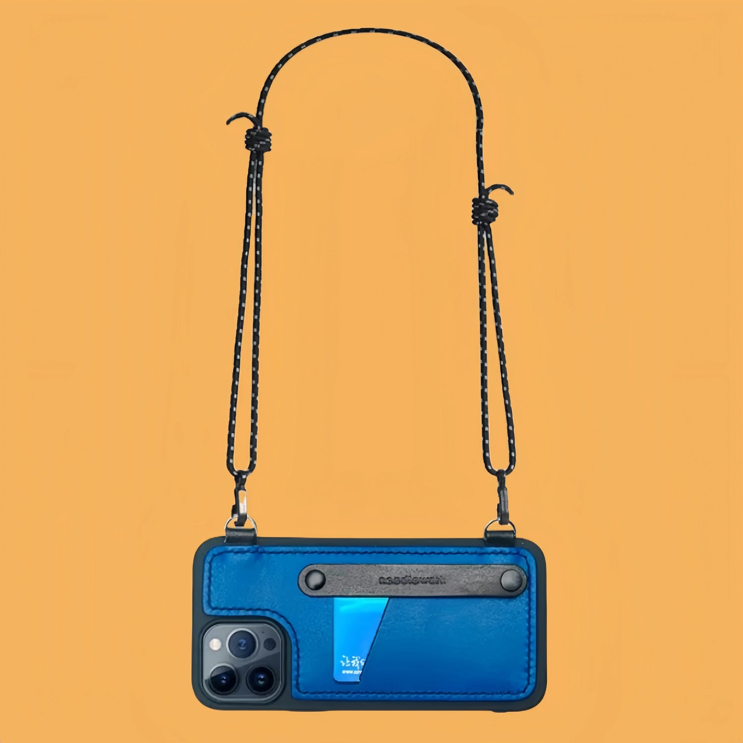 iPhone 14 Case | Leather Strap Crossbody Card