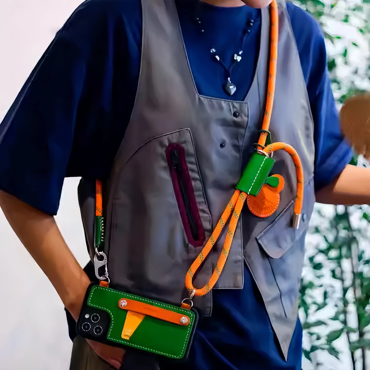 iPhone 12 Pro Max | Leather Strap Card Holder Case