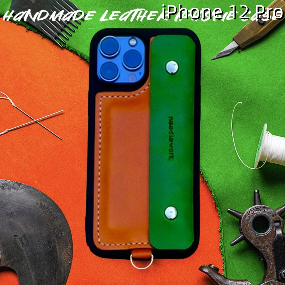 iPhone 12 Pro Leather Case | with Strap Card and Wallet