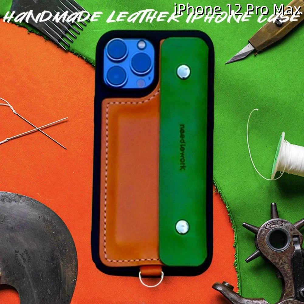 iPhone 12 Pro Max Leather Case | with Strap Card and Wallet