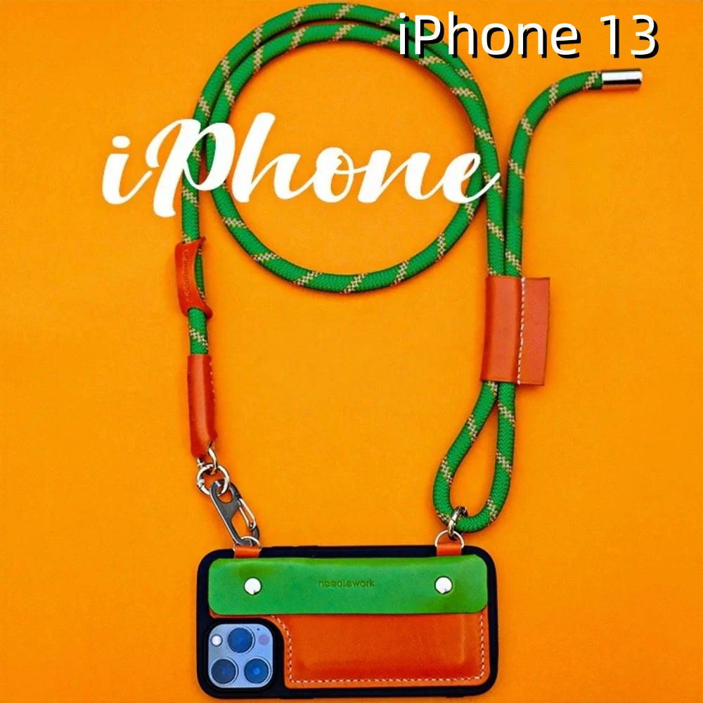 iPhone 13 Leather Case | with Strap and Wallet