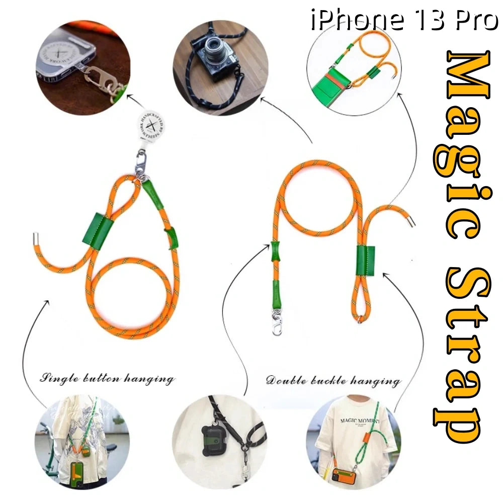 iPhone 13 Pro Leather Case | with Strap and Card Holder