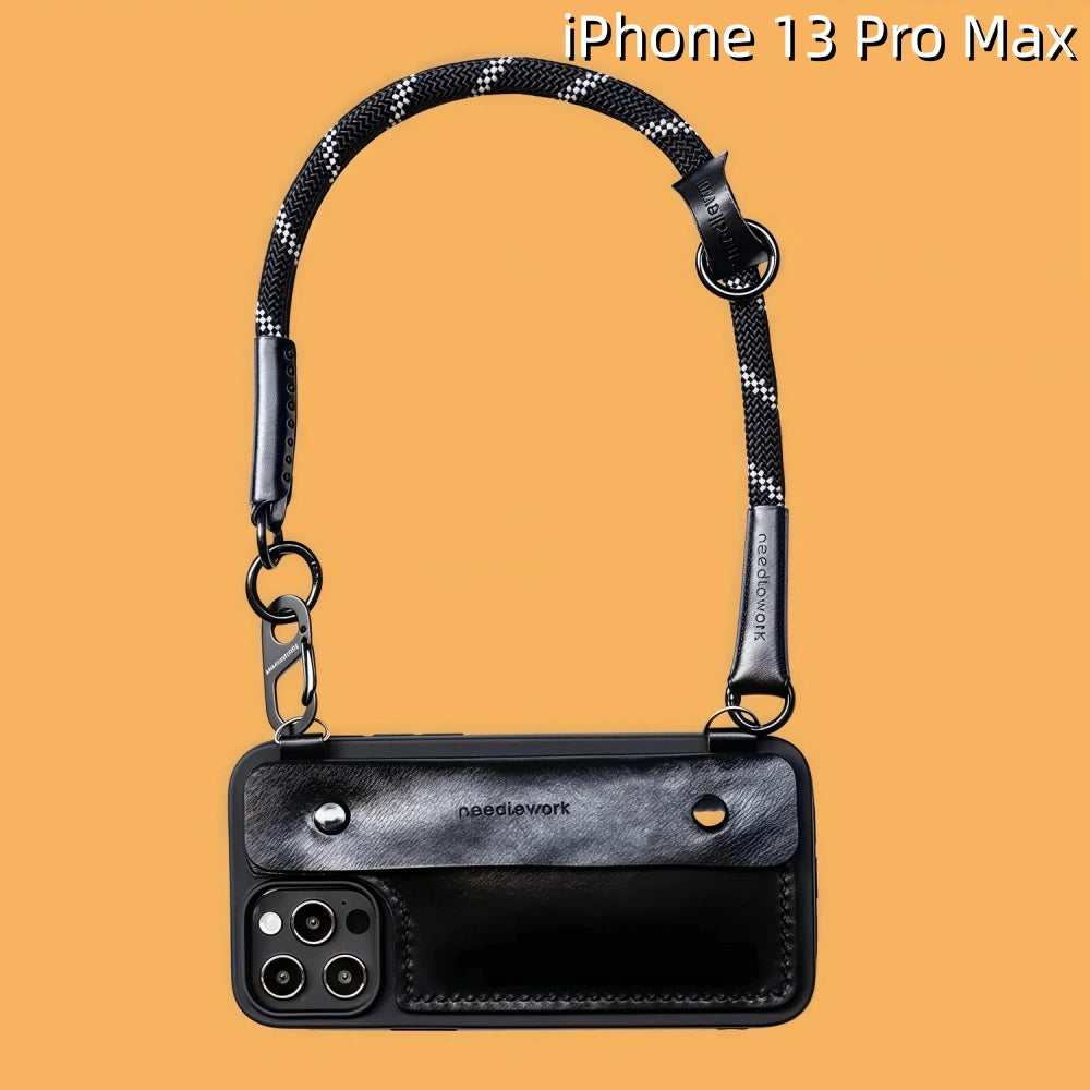 iPhone 13 Pro Max Leather Case | with Strap and Wallet