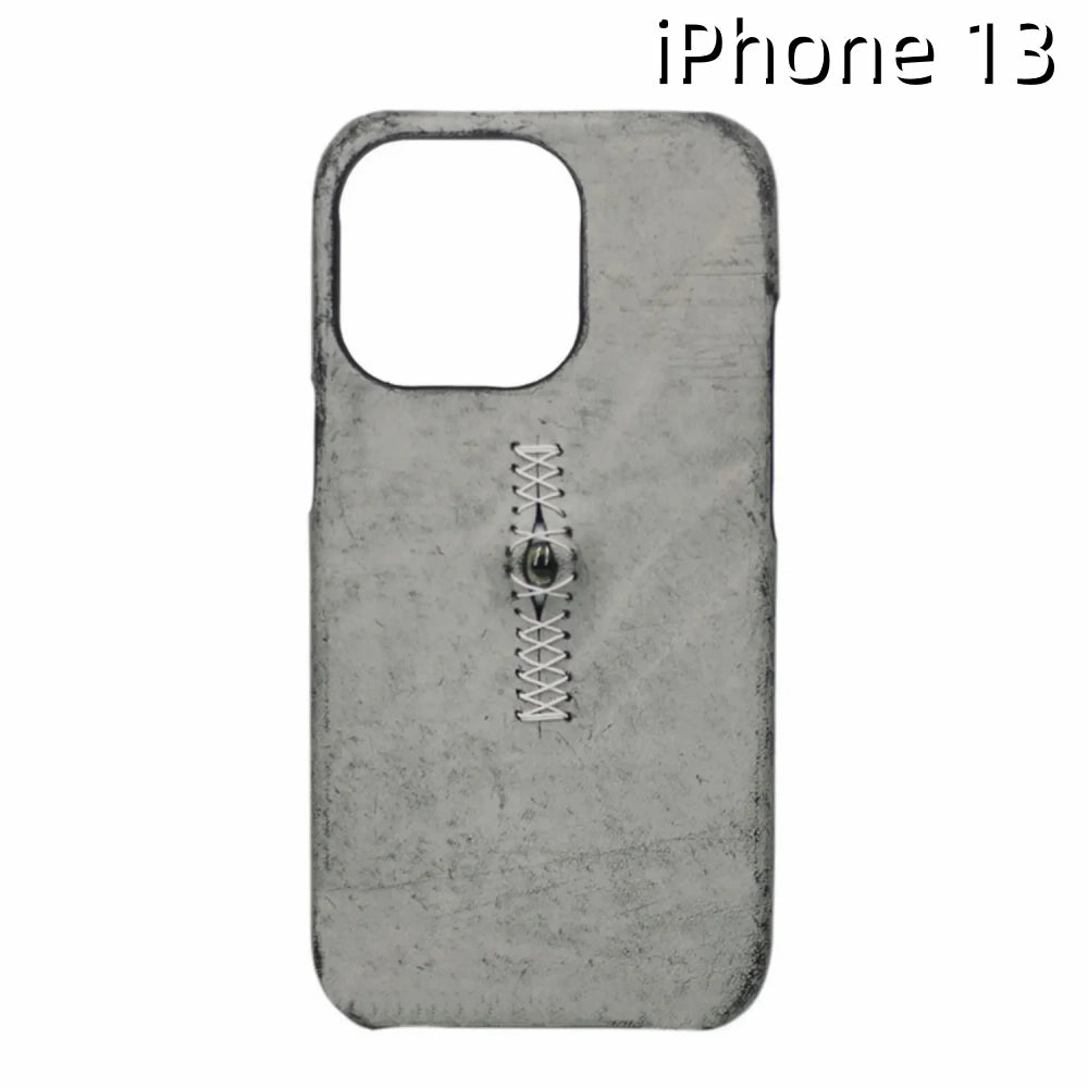 iPhone 13 Leather Case | with 3D Eye Sutures Design