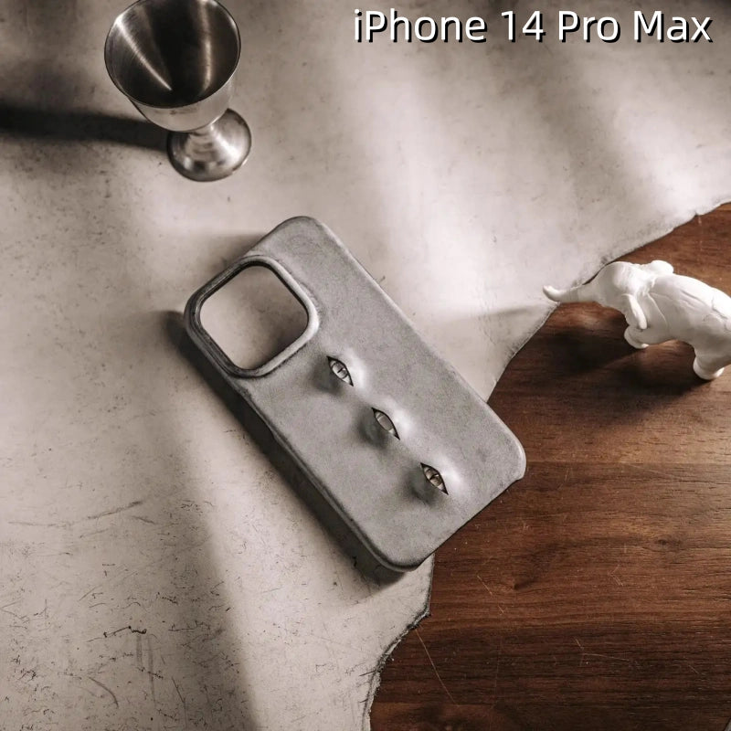 iPhone 14 Pro Max Leather Case | with 3D Eye Pattern