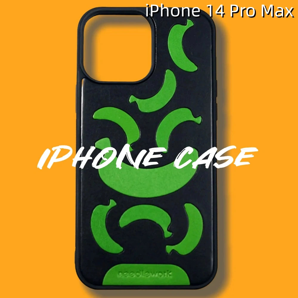 iPhone 14 Pro Max Leather Case | with Hand Made Banana Design