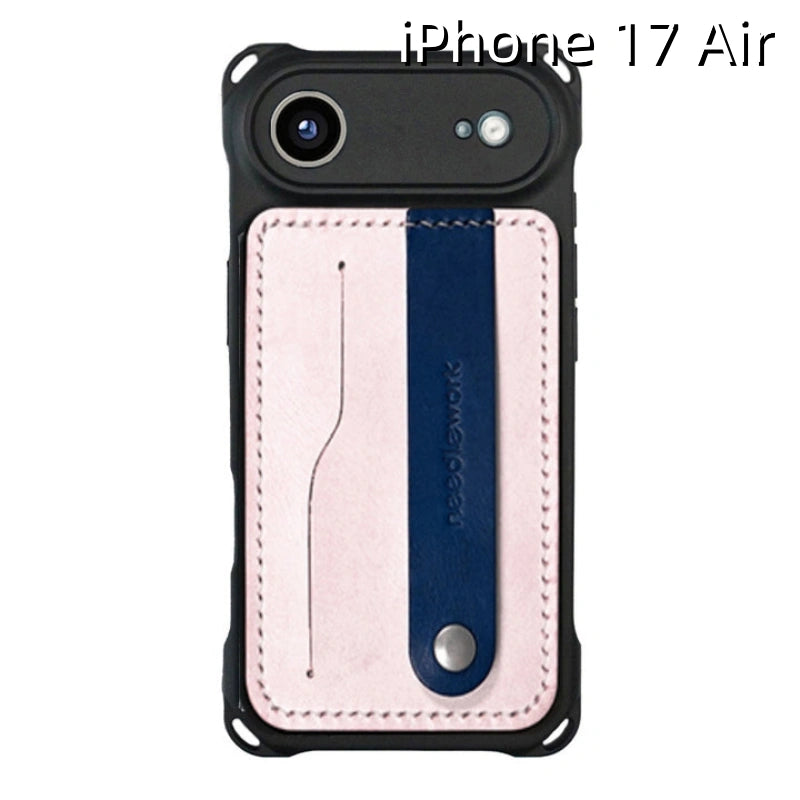 iPhone 17 Air Leather Case | with Removable Strap Crossbody and Card Holder