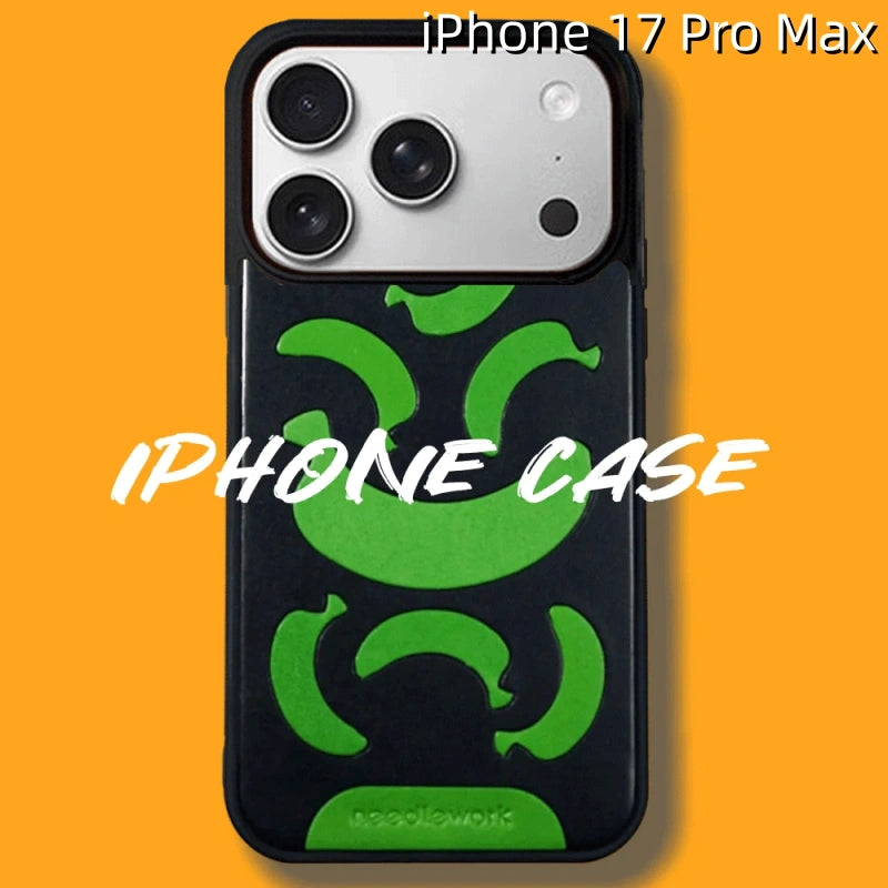 iPhone 17 Pro Max Leather Case | with Hand Made | Banana Design