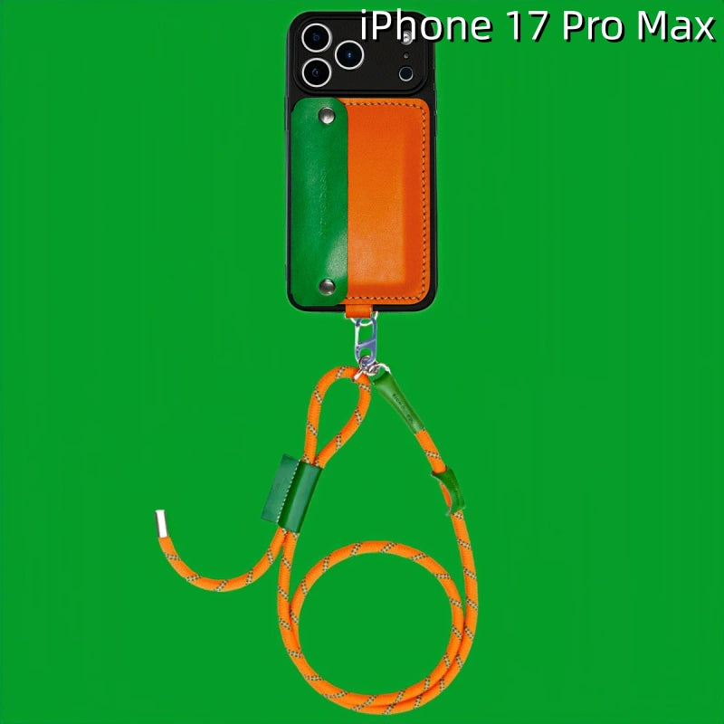 아이폰 17 프로 맥스 가죽 케이스 | 탈부착 가능한 스트랩, 카드 및 지갑 포함