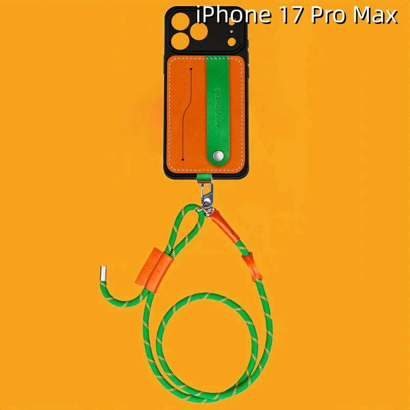 iPhone 17 Pro Max Leather Case | with Removable Strap and Card Holder
