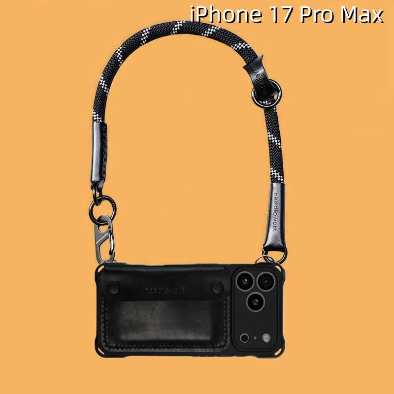 iPhone 17 Pro Max Leather Case | with Removable Strap and Wallet