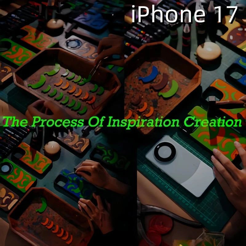 iPhone 17 Leather Case | with Hand Made | Banana Design