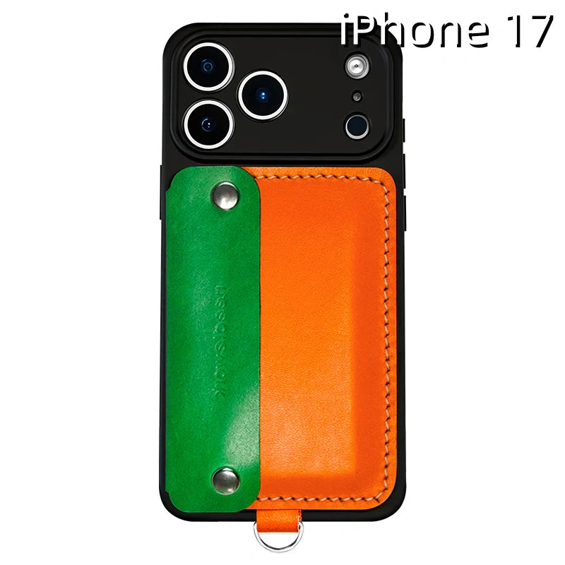 아이폰 17 가죽 케이스 | 탈부착 가능한 스트랩, 카드 및 지갑 포함