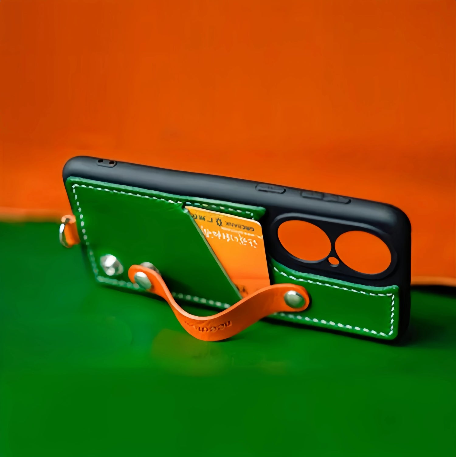 iPhone 14 Case | Leather Strap Crossbody Card