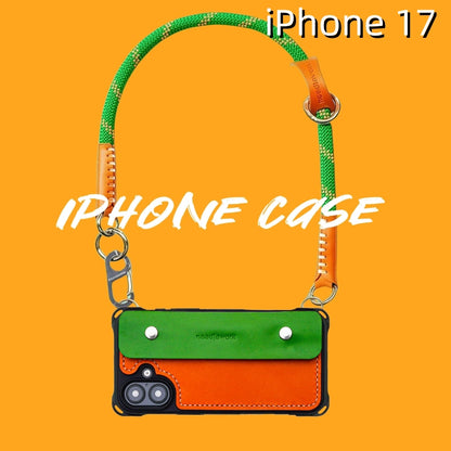 iPhone 17 Leather Case | with Removable Strap and Wallet