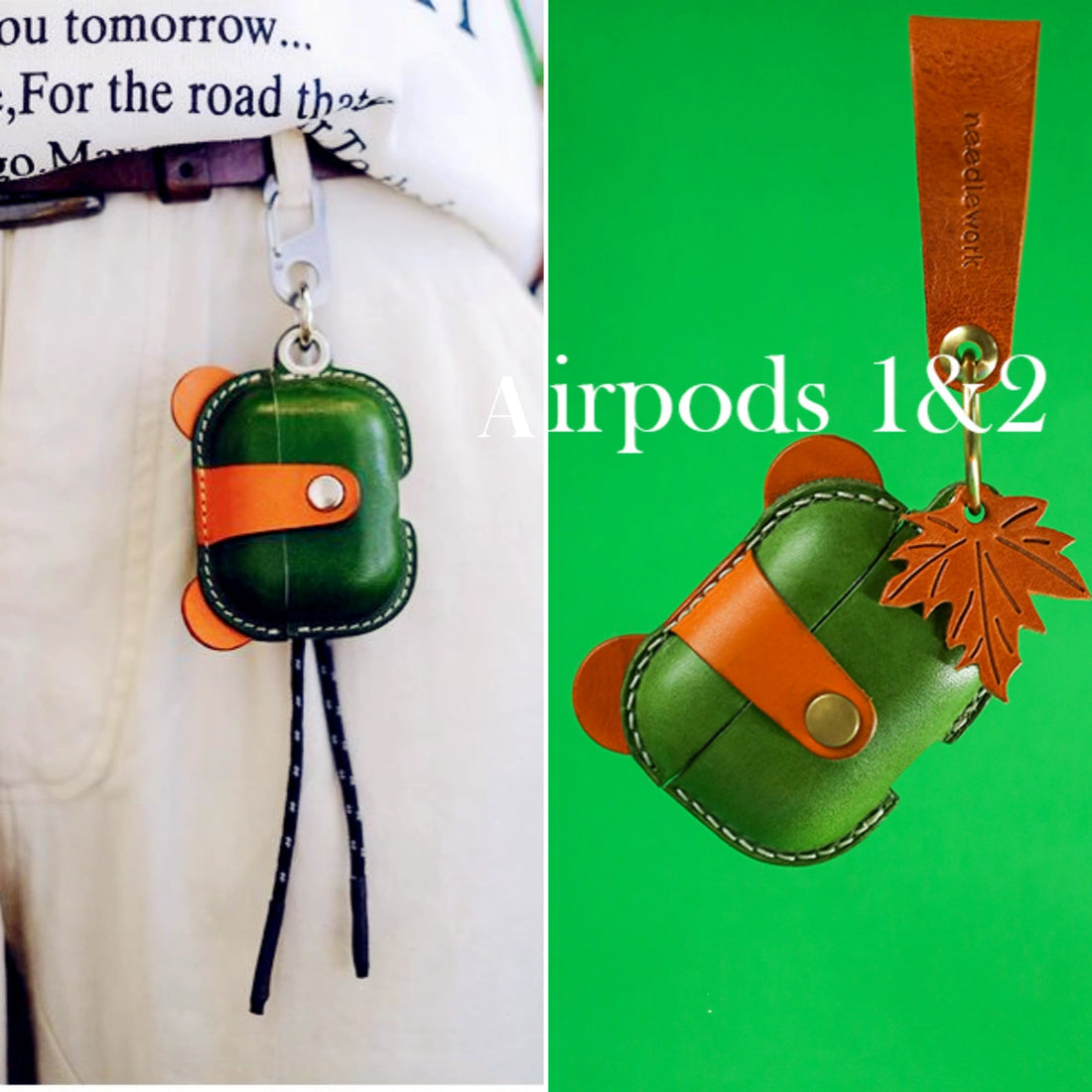 Airpods 1/2 Case | Leather Keychain | 1st / 2nd Gen