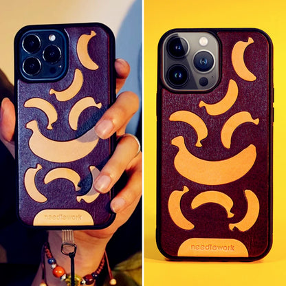 iPhone 16e Case | Hand Made Leather | Banana Design