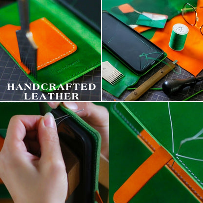 iPhone 16 Case | Leather Strap Flip Wallet