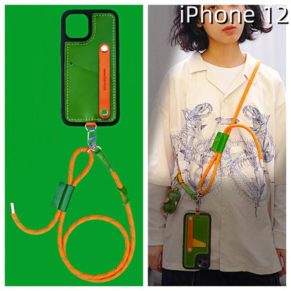 iPhone 12 Case Leather Case | with Strap and Card Holder