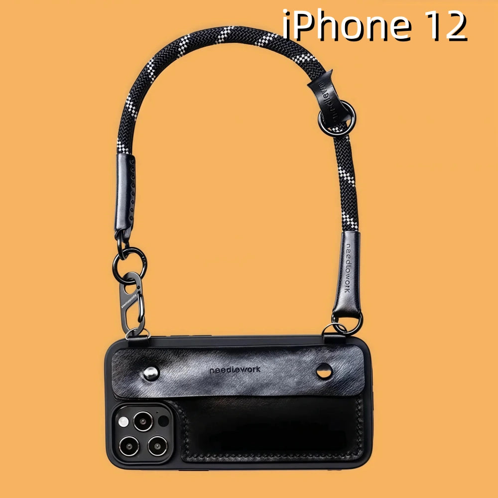 iPhone 12 Leather Case | with Strap and Wallet