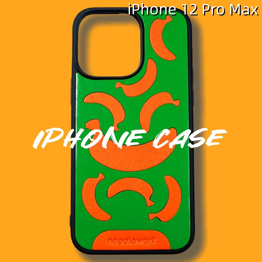 iPhone 12 Pro Max Leather Case | with Hand Made Banana Design