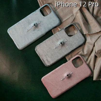 iPhone 12 Pro Leather Case | with 3D Eye Sutures Design
