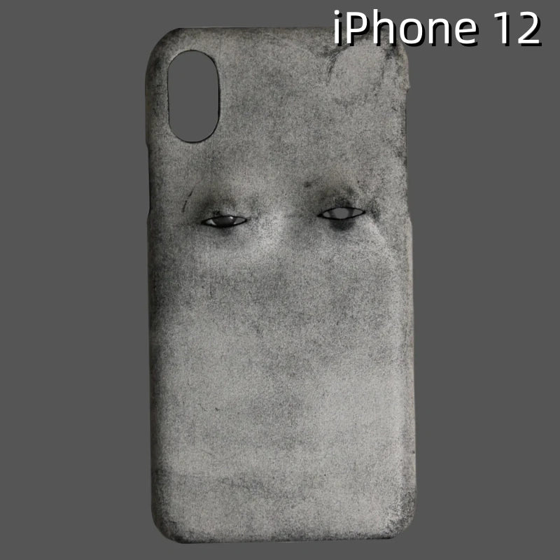 iPhone 12 Leather Case | with 3D Eye Pattern