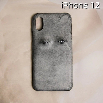 iPhone 12 Leather Case | with 3D Eye Pattern