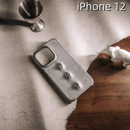 iPhone 12 Leather Case | with 3D Eye Pattern