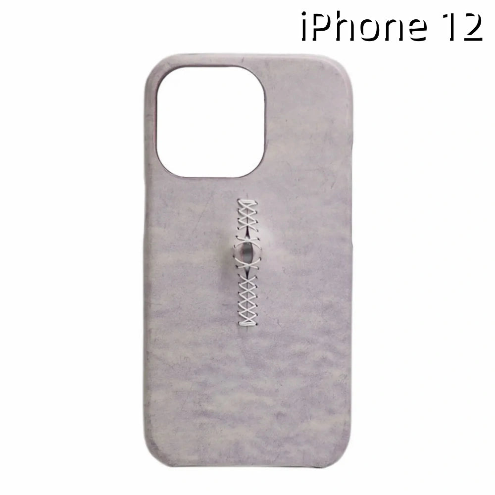 iPhone 12 Leather Case | with 3D Eye Sutures Design