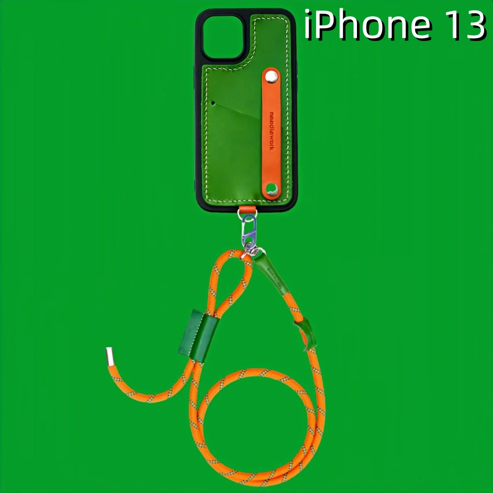 iPhone 13 Leather Case | with Strap and Card Holder