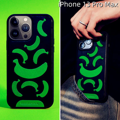 iPhone 13 Pro Max Leather Case | with Hand Made Banana Design