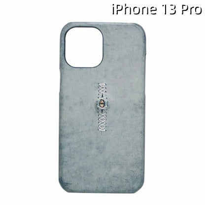 iPhone 13 Pro Leather Case | with 3D Eye Sutures Design