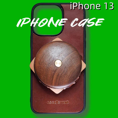 iPhone 13 Leather Case | with Removable Handle | Hamburger style