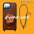 iPhone 13 Leather Case | with Strap Crossbody and Donut Design