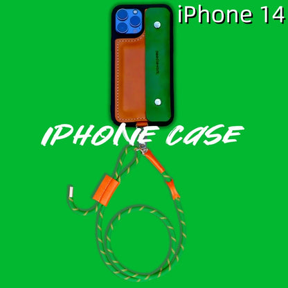 iPhone 14 Leather Case | with Strap Card and Wallet