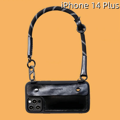 iPhone 14 Plus Leather Case | with Strap and Wallet