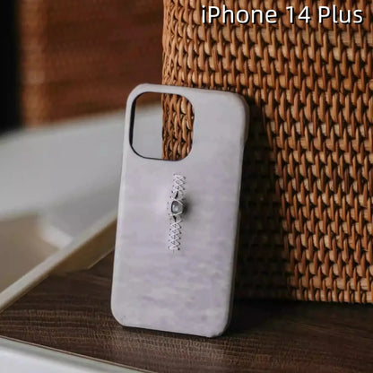 iPhone 14 Plus Leather Case | with 3D Eye Sutures Design