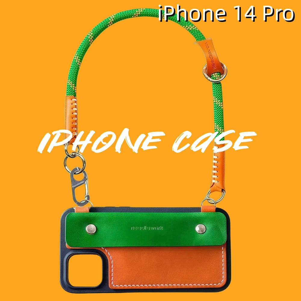 iPhone 14 Pro Leather Case | with Strap and Wallet